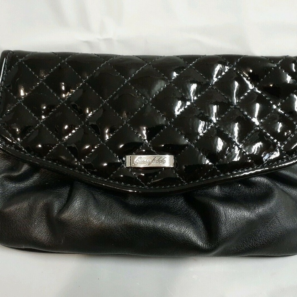 Grace Adele Patent Leather Quilted Clutch/Purse